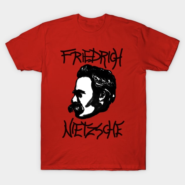 Friedrich Nietzsche ink T-Shirt by HelenaCooper